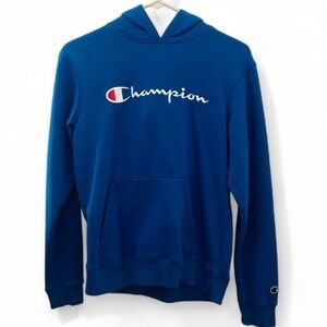Pre-owned Boys Champion Blue Hoodie XL